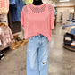 Sugarblush Eyelet Top