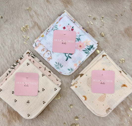 Muslin Baby Wash Cloth - 3 Pack