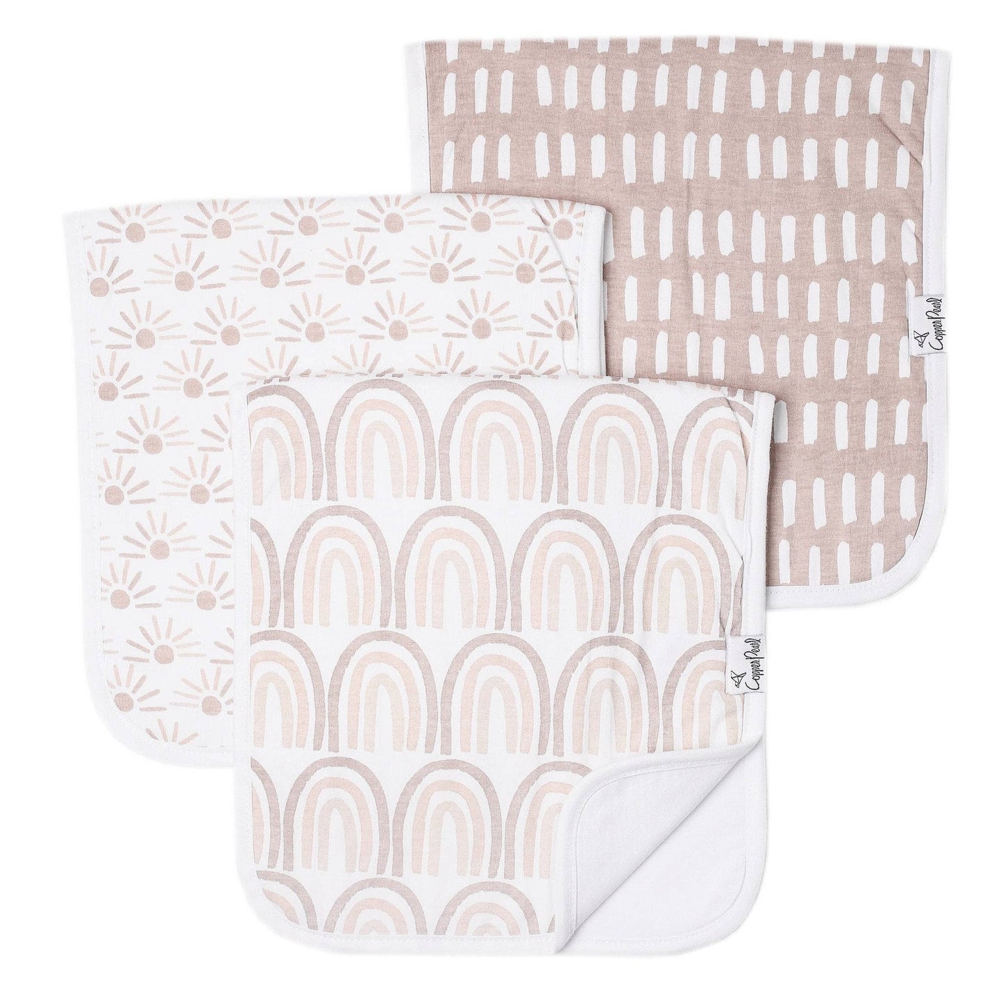 3 Pack Premium Burp Cloths - Bliss