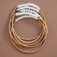 Boho Layered Spring Coil Guitar String Bracelet Set - 6025