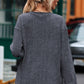 Custom Solid Ribbed Knit Round Neck Pullover Sweatshirt