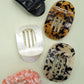 Jumbo Lay Flat Oval Hair Claw Clips