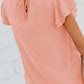 Gathered Ruffled Dotted Top