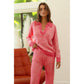 TWO TONE RIB TEXTURE SWEATER AND PANTS SET