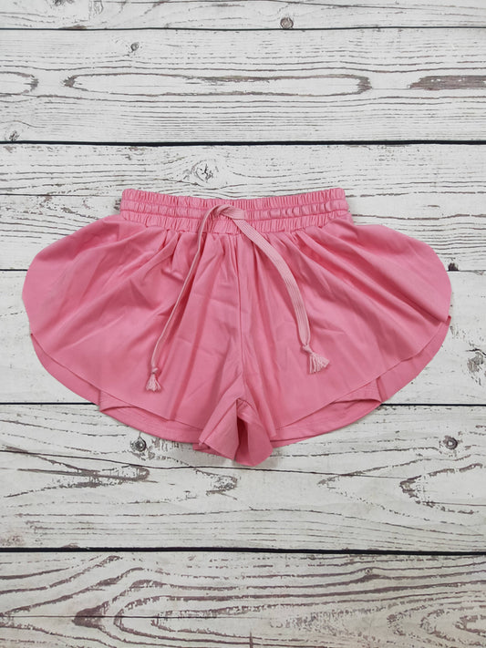 Girls Pink Butterfly Shorts