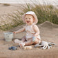 Tie Shoulder Cinch Waist Romper - Blossom