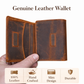 Leather Wallet for Men Handcrafted Distressed Trifold Wallet