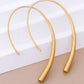 18K Gold PVD Plated Waterproof Stainless Steel Hoop Earrings - 7063