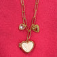 Charm Necklace With Heart Locket