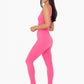 Ribbed Seamless V-Neck Catsuit