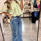JERSEY BUBBLE SLEEVE TOP