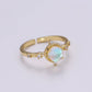 Dainty Monstone Celestial Adjustabtle Ring