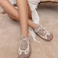 The April | Dark Grey Lace-Trimmed Retro Sneaker