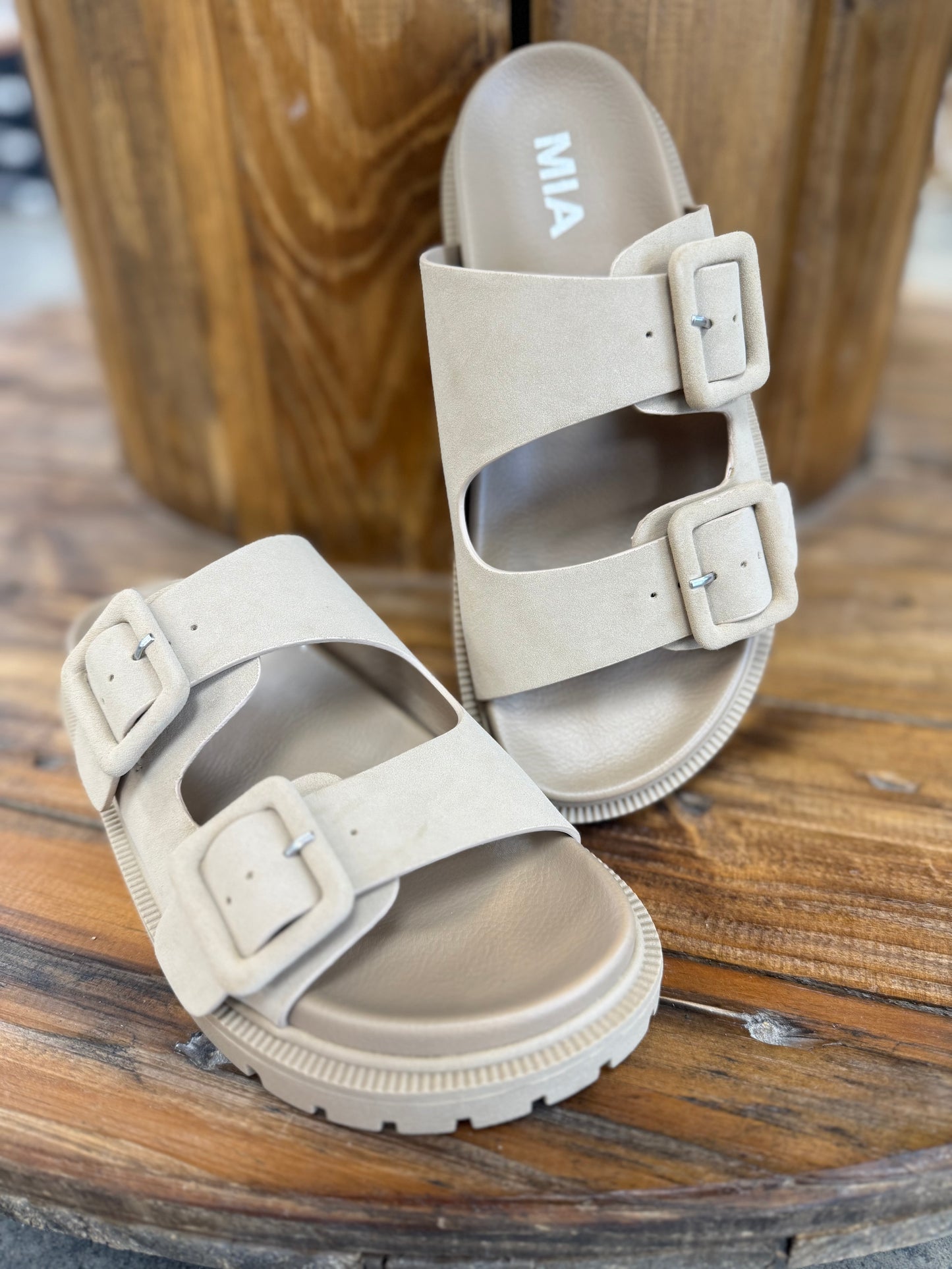 Driftwood Double Buckle Sandal