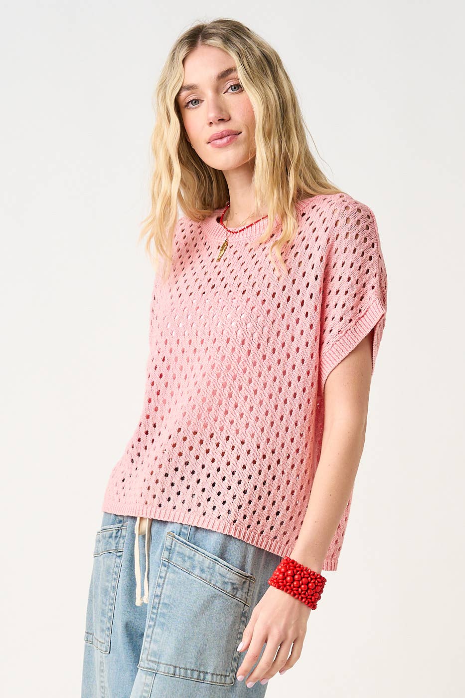 Sugarblush Eyelet Top