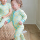 Yellow/Blue Crab Zipper Onesie