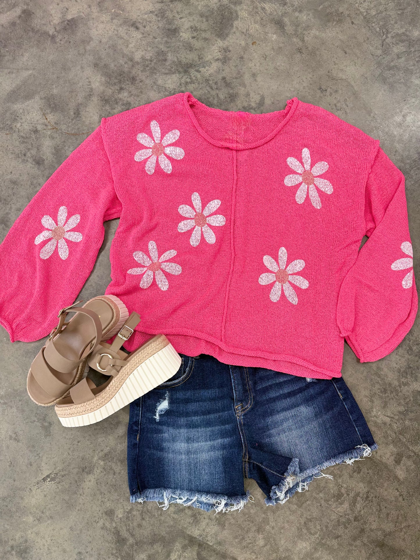 Daisy Breeze Knit Top