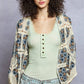 Dolman Sleeve Varied Pattern Crochet Open Cardigan