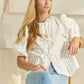 Poppi Front Tie Ribbon Blouse