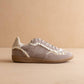 The April | Dark Grey Lace-Trimmed Retro Sneaker