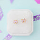 Lavender Bow Stud Earrings