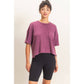 Mineral Wash Waffle Knit Pocket Top