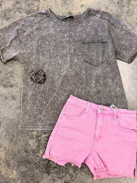 Pink Cut off shorts