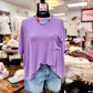 Oversized Ribbed Pocket Tee