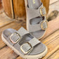 Driftwood Double Buckle Sandal