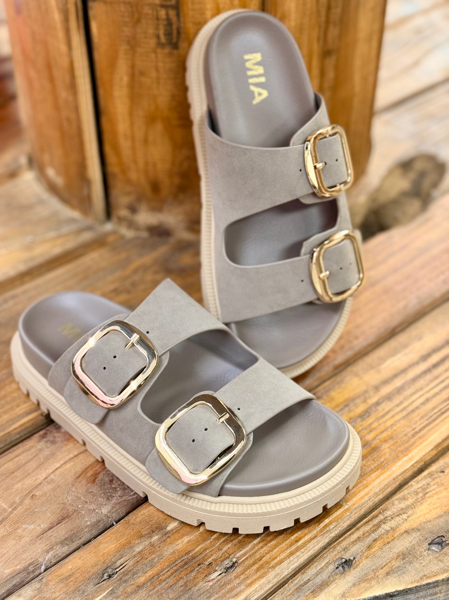 Driftwood Double Buckle Sandal