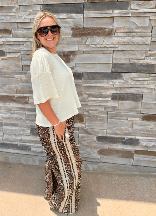 Leopard & Lace Track Pants