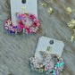 Flower Sequin Hoops