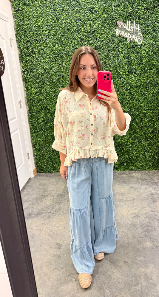 Secret Garden Ruffle Top