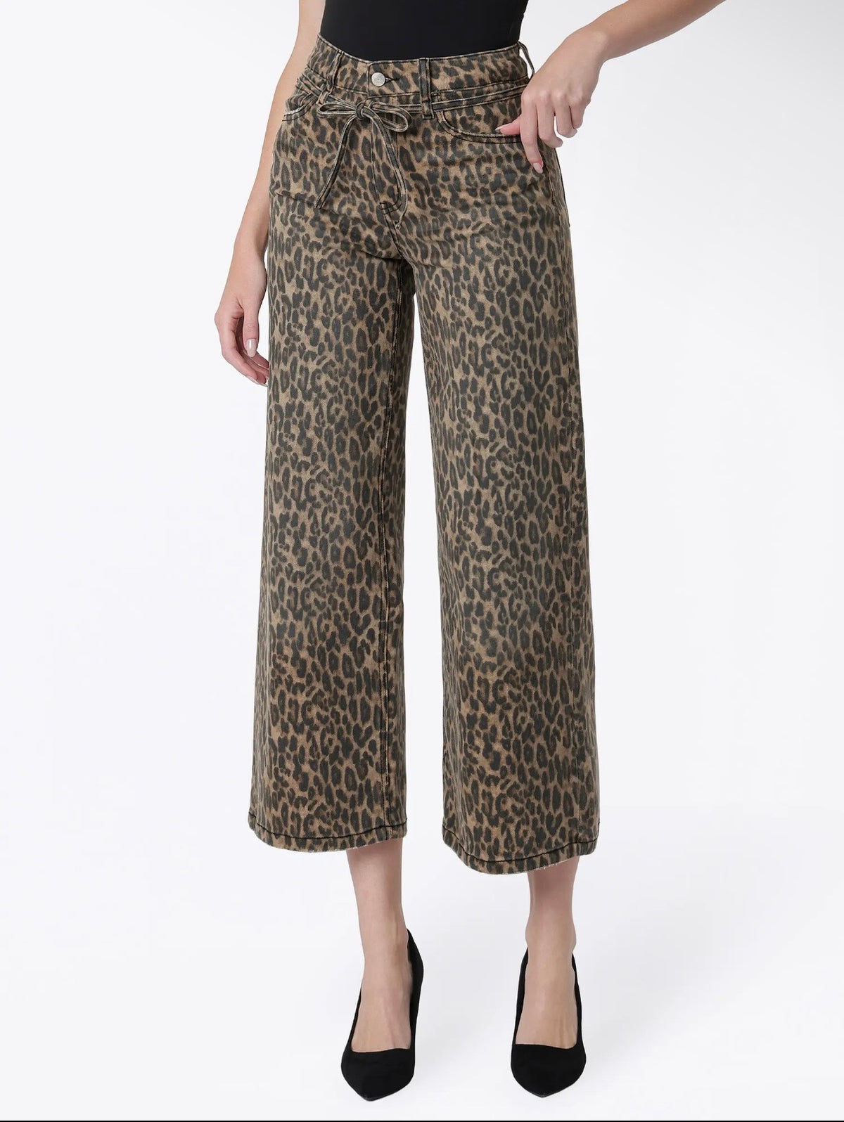 Leopard Crop Jeans