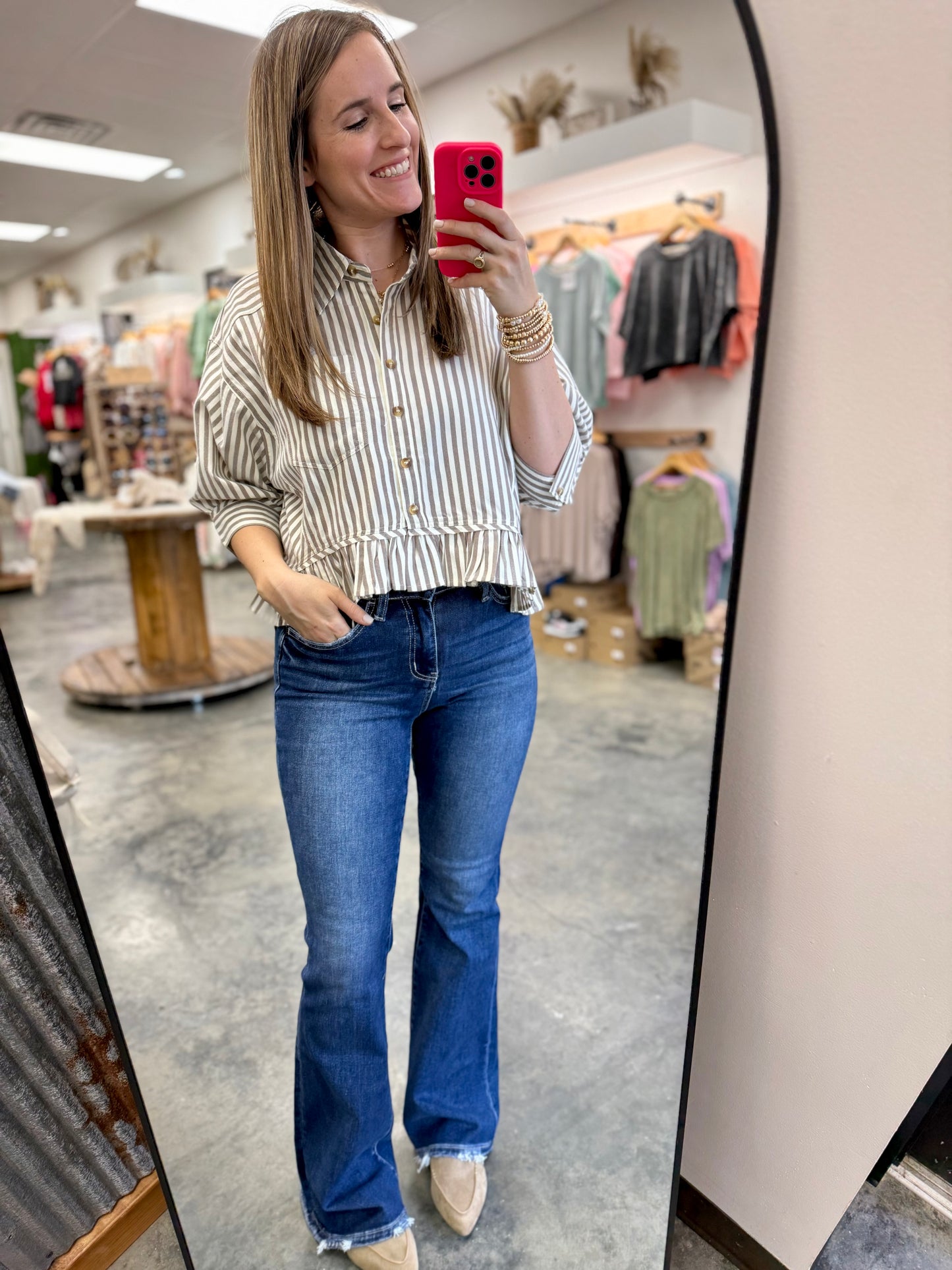 Chai Latte Stripe Top