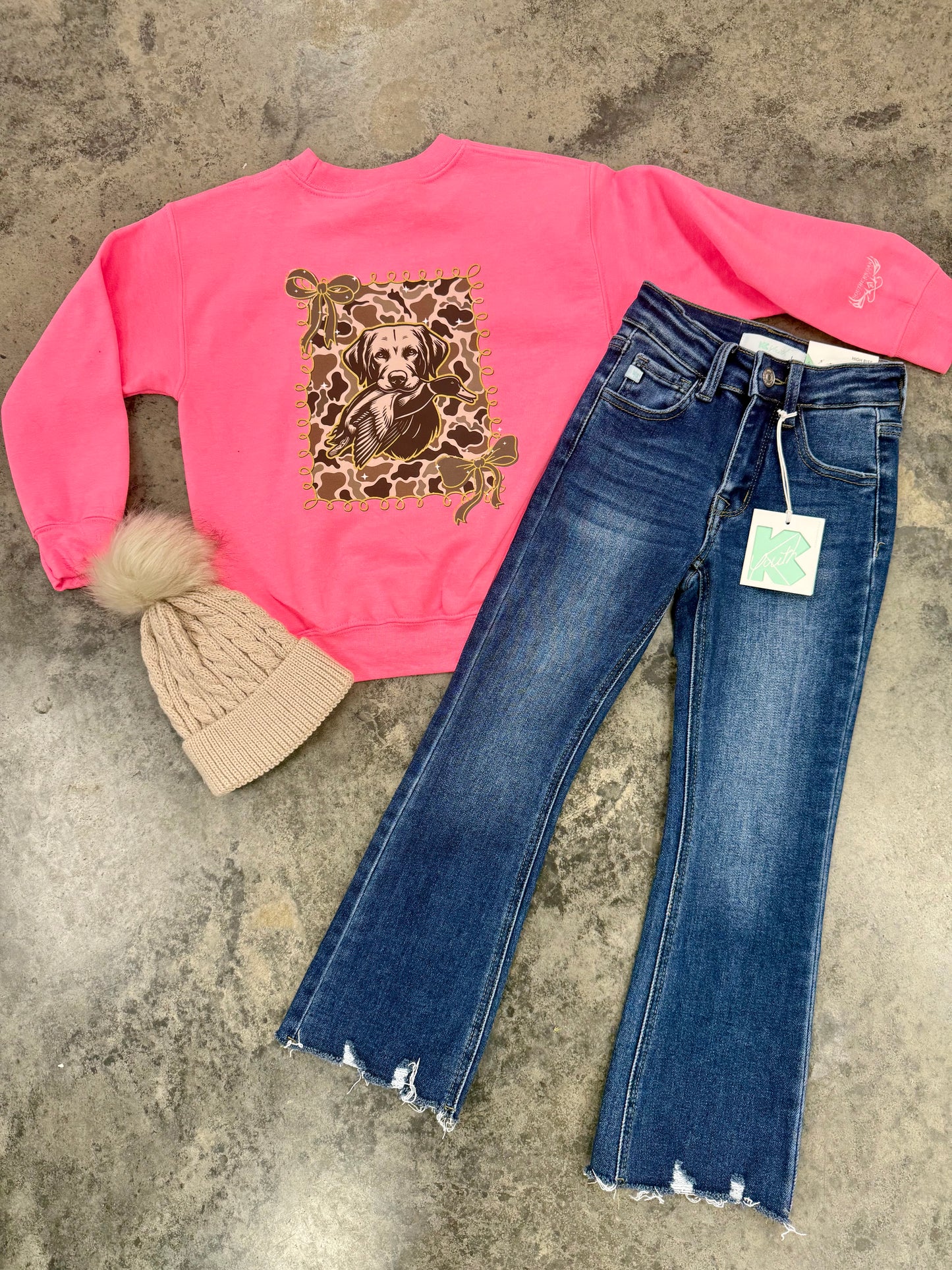 Neon Pink & Camo Sweatshirt