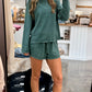 Mineral Wash Long Sleeve Raw Edge Top