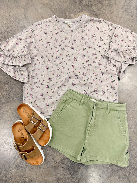 Dusty Sage Blossom Top