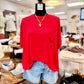 Oversized Ribbed Pocket Tee