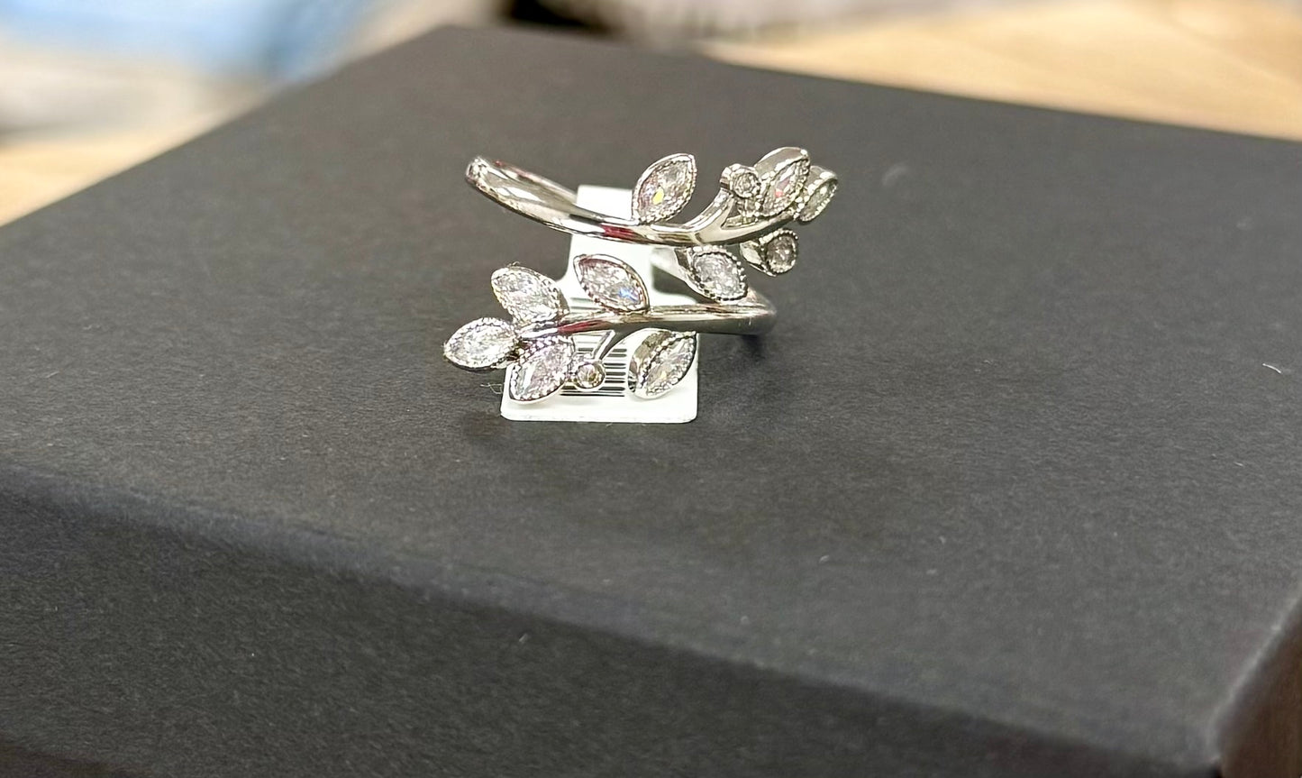 Silver Ivy Wrap Ring