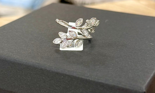 Silver Ivy Wrap Ring