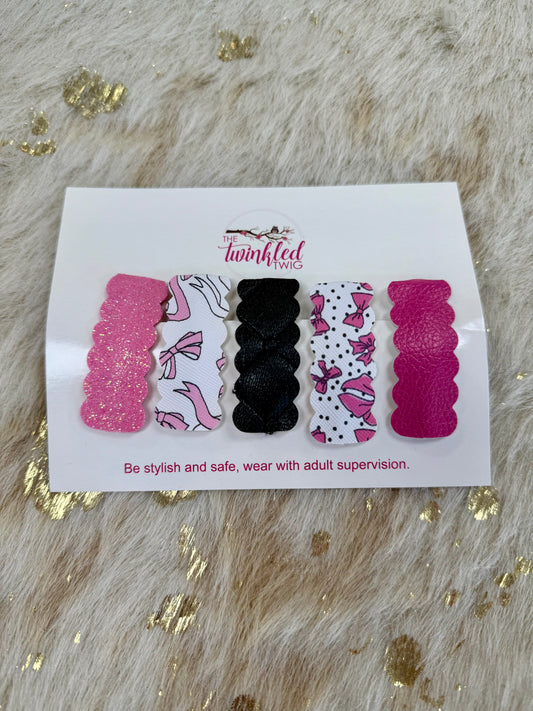 Pretty in Pink Bows Snap Clips