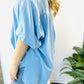 Linen Ruched Seam Cuffed Sleeve