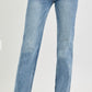 TC- High Rise Straight Distressed Jeans