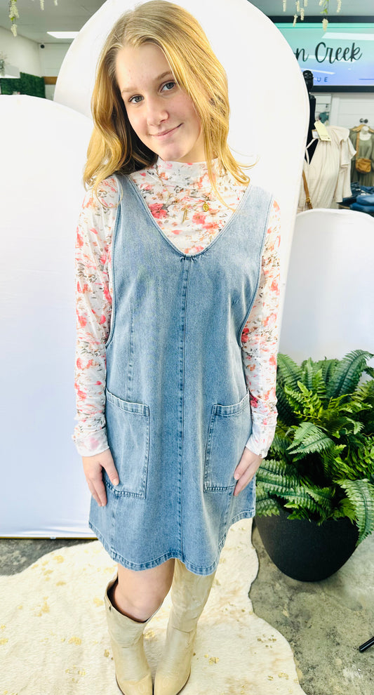 Denim Jumper Dress
