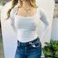 Cropped Ribbed LS