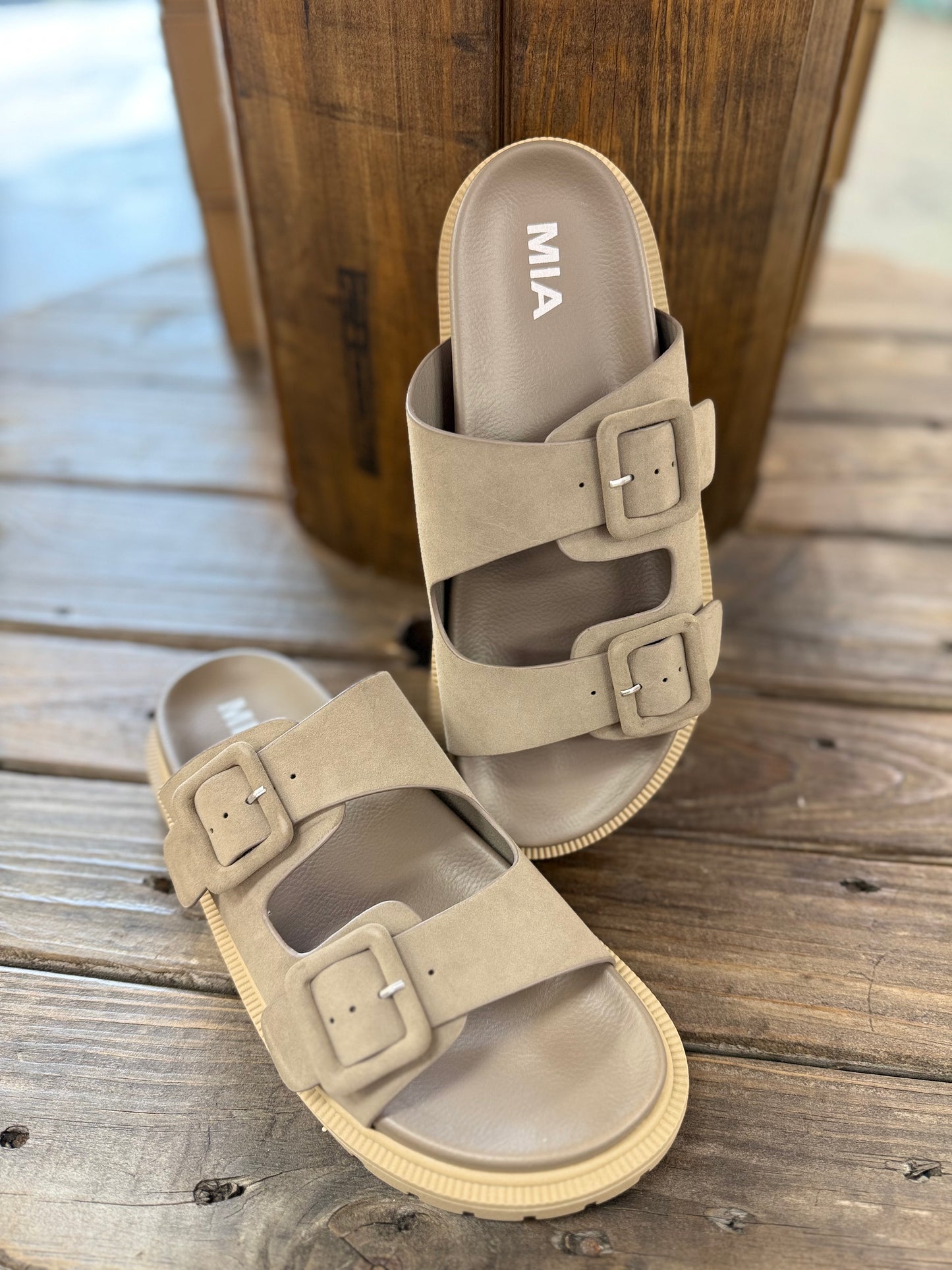 Driftwood Double Buckle Sandal