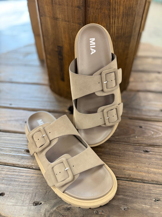 Driftwood Double Buckle Sandal