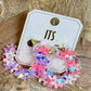 Flower Sequin Hoops