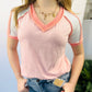 Sunset Sorbet Ribbed Top